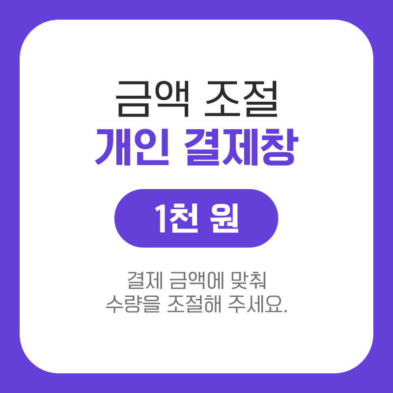 개인결제창 - 1천 원 | 데일리SNS