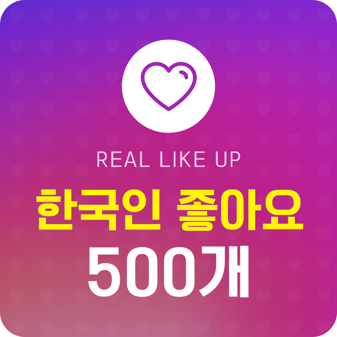 한국인 실제 좋아요 - 500개 | 데일리SNS